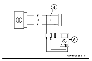 Main Throttle Sensor Resistance Inspection 