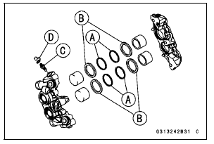 Front Caliper Disassembly