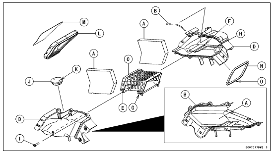 Air Intake Duct Assembly (US, CA and CAL Models)