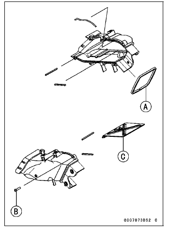 Air Intake Duct Disassembly (Other than US, CA and CAL Models)