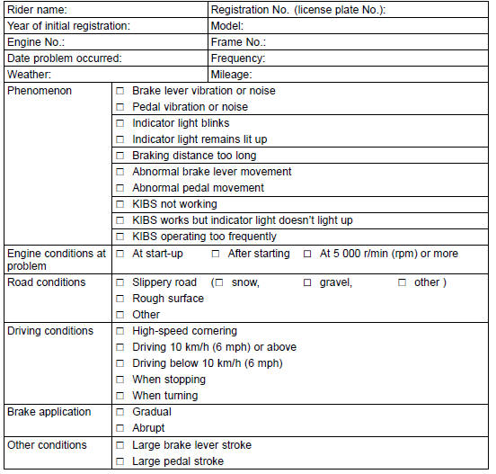 Sample Diagnosis Sheet