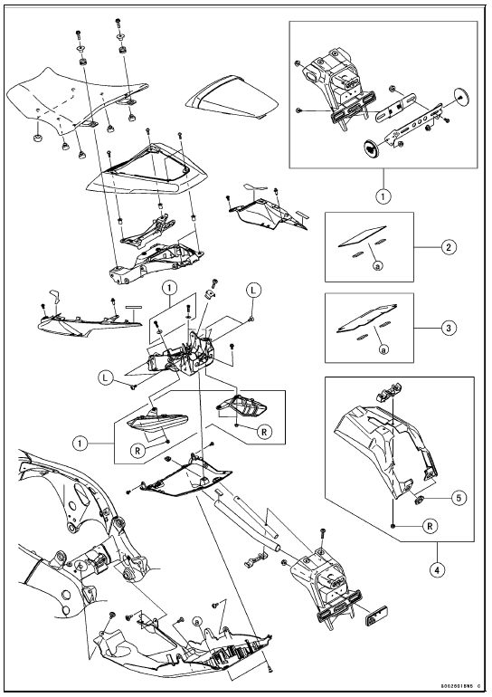 Kawasaki Ninja Service Manual: Exploded View - Frame