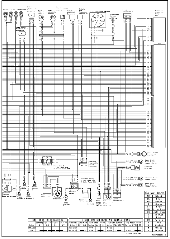 Wiring Diagram (US, CA and CAL without KIBS Models)